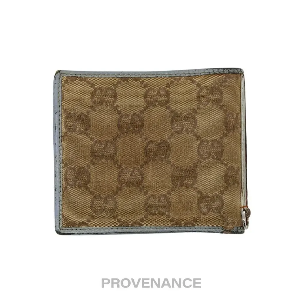 🔴 Gucci Bifold Wallet - GG Canvas Blue